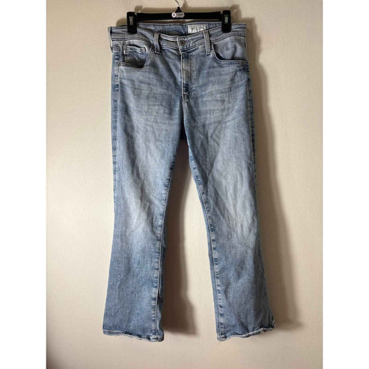 AG Light Wash Farrah Boot Crop Blue Jeans Sz 31