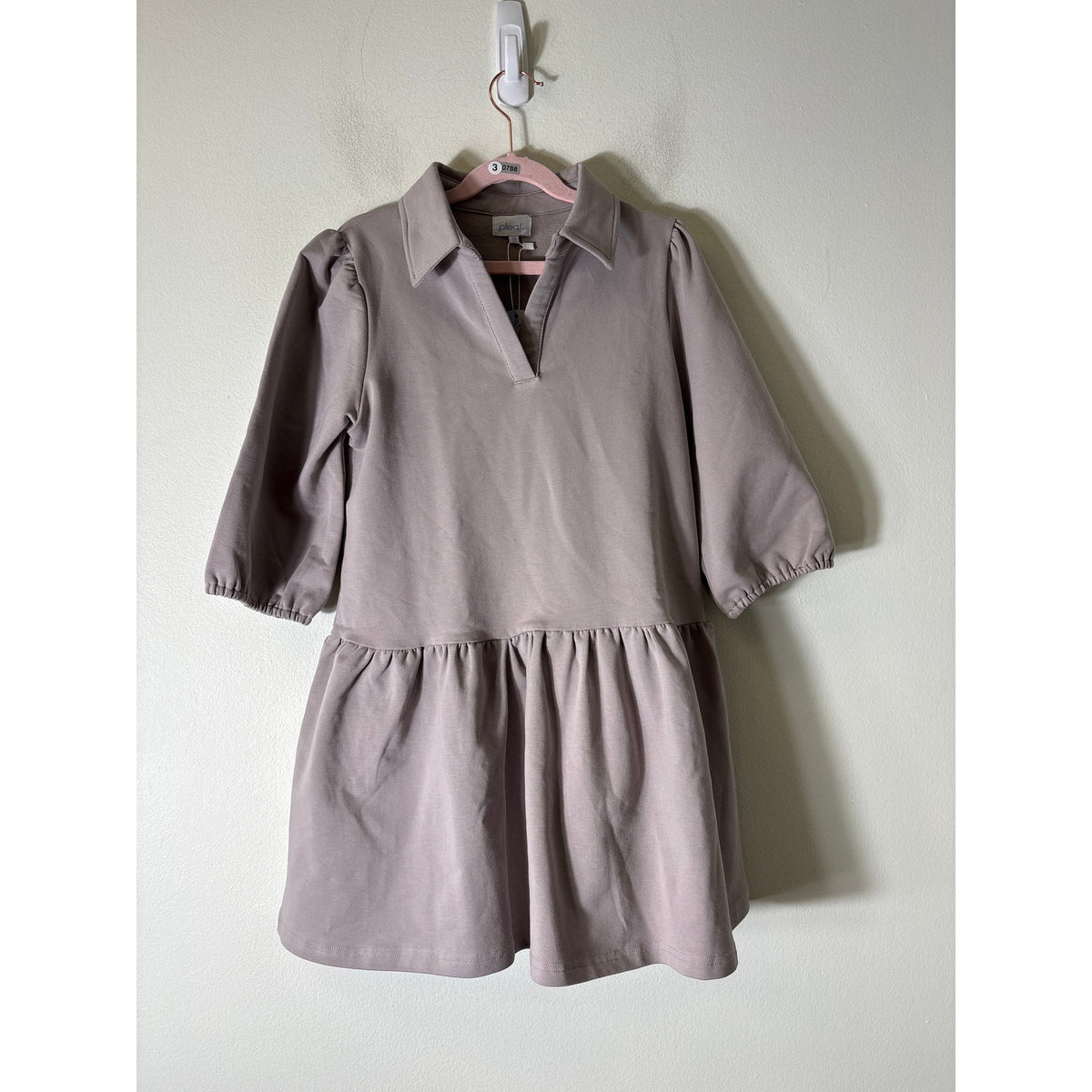 NWT Kids Pleat Sibley Sweatshirt Fawn Dress Sz 10