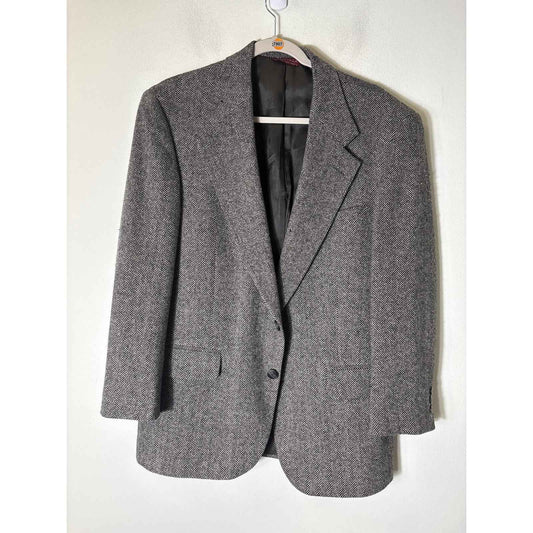 Mens Hanover Square Black Houndstooth Sports Jacket Custom