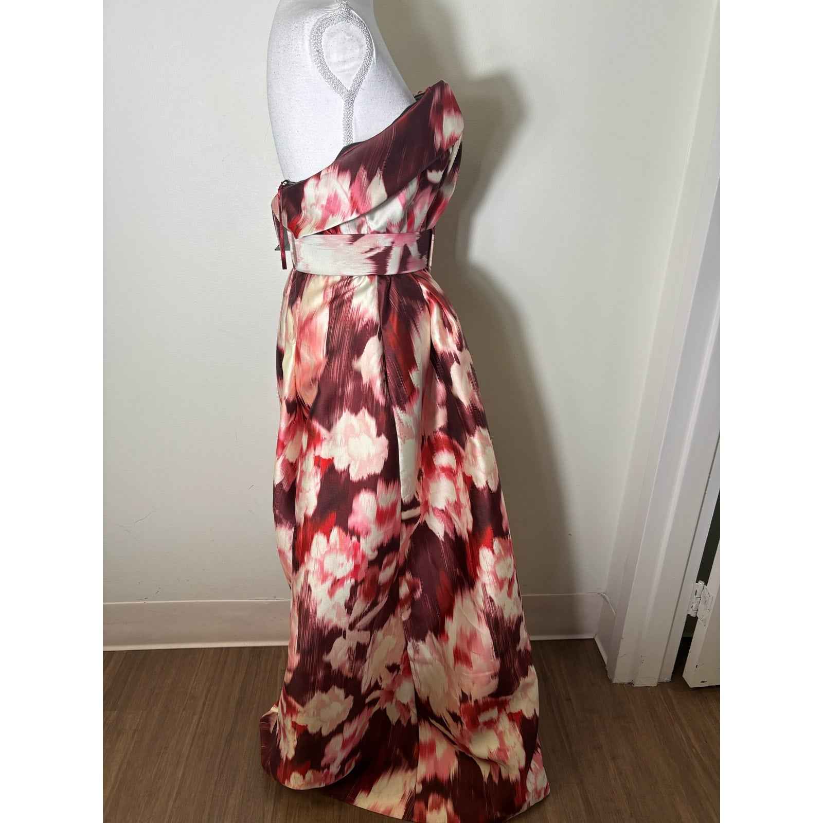 Sachin &n Babi Brielle Strapless Belted Gown Sz 12