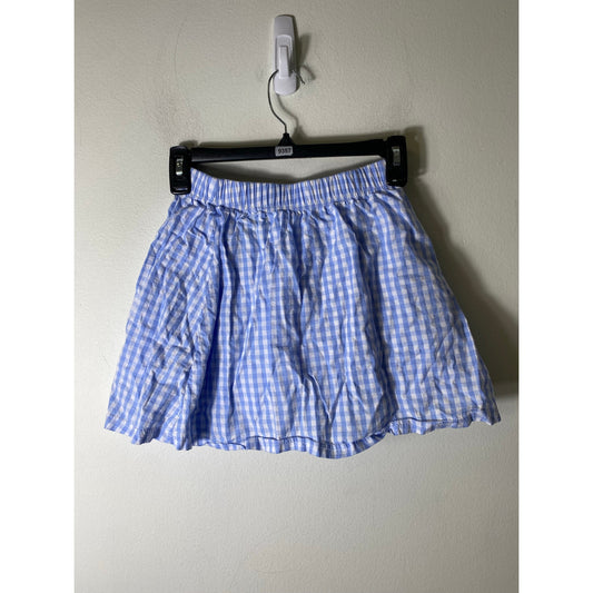 Classic Whimsy Girls Blue and White Gingham Skirt Sz 10