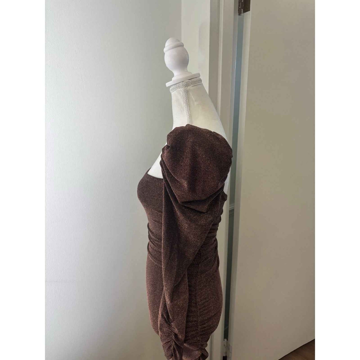 Astr Copper Shimmer Cocktail Dress Sz xs