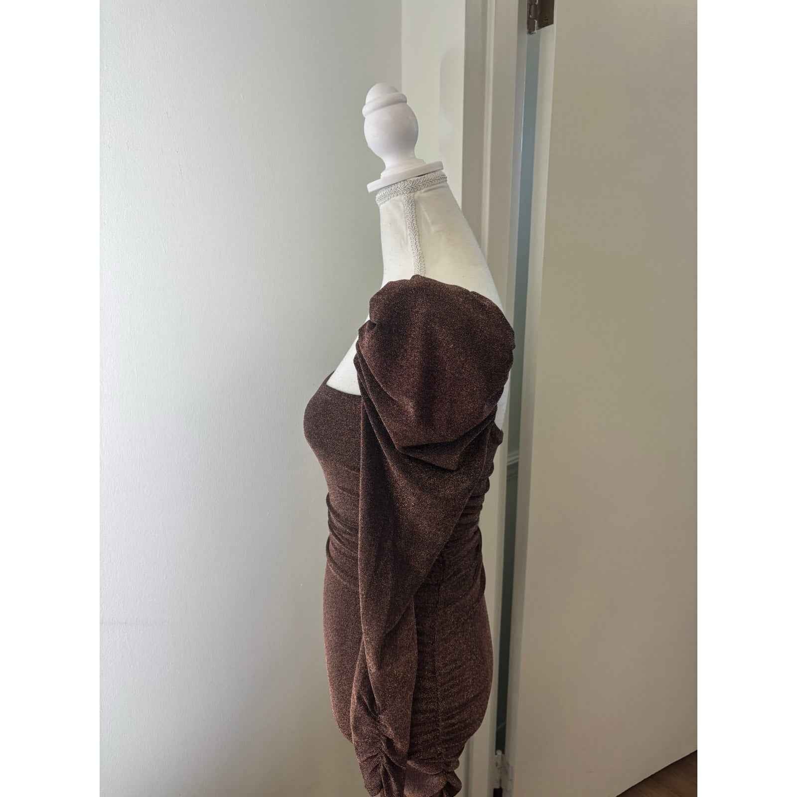 Astr Copper Shimmer Cocktail Dress Sz xs