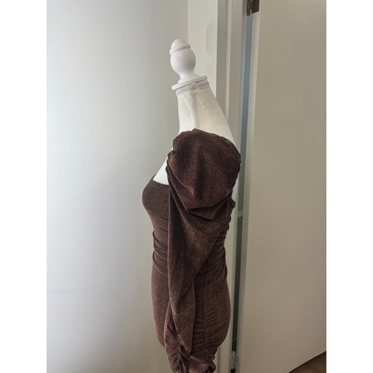 Astr Copper Shimmer Cocktail Dress Sz xs