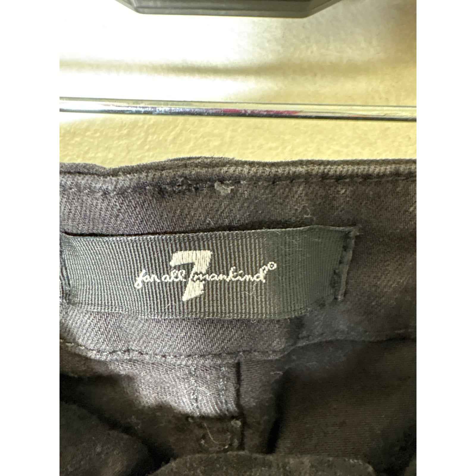 Seven For All Mankind Black Bootleg Denim Sz 26