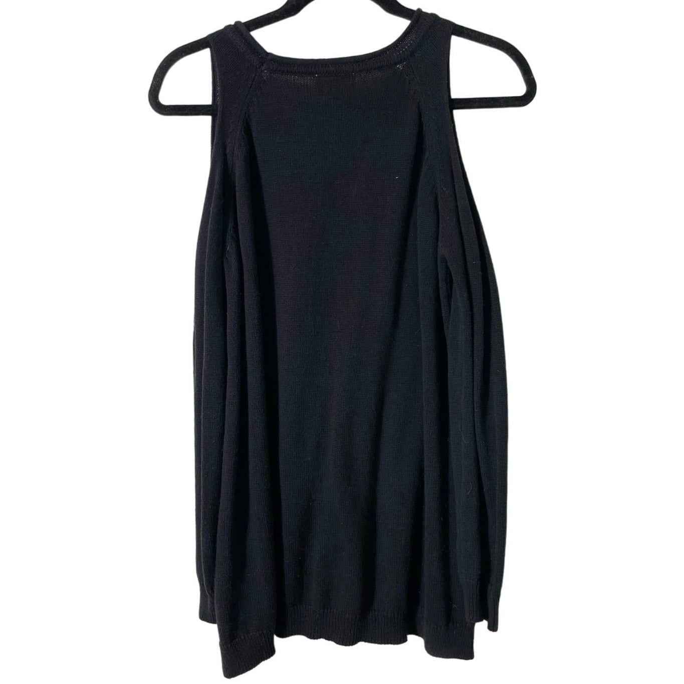 Show Me Your Mumu Mellow Black Cold Shoulder Sweater Mini Dress Sz XS