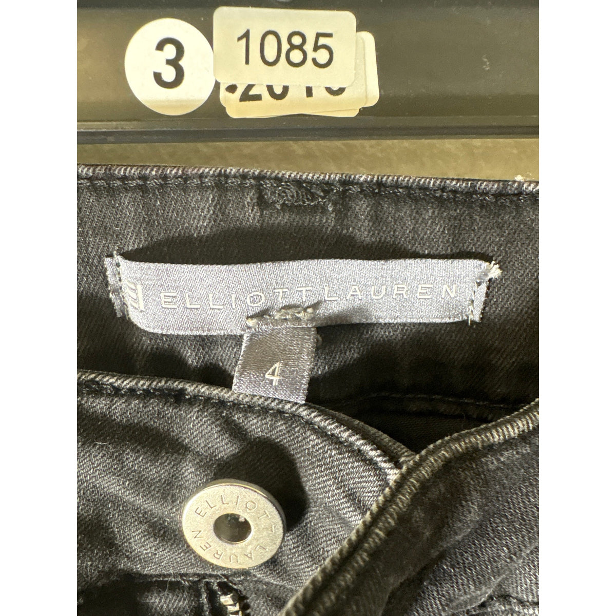Elliott Lauren Faded Black Wide Leg Mid Rise Jeans Sz 4
