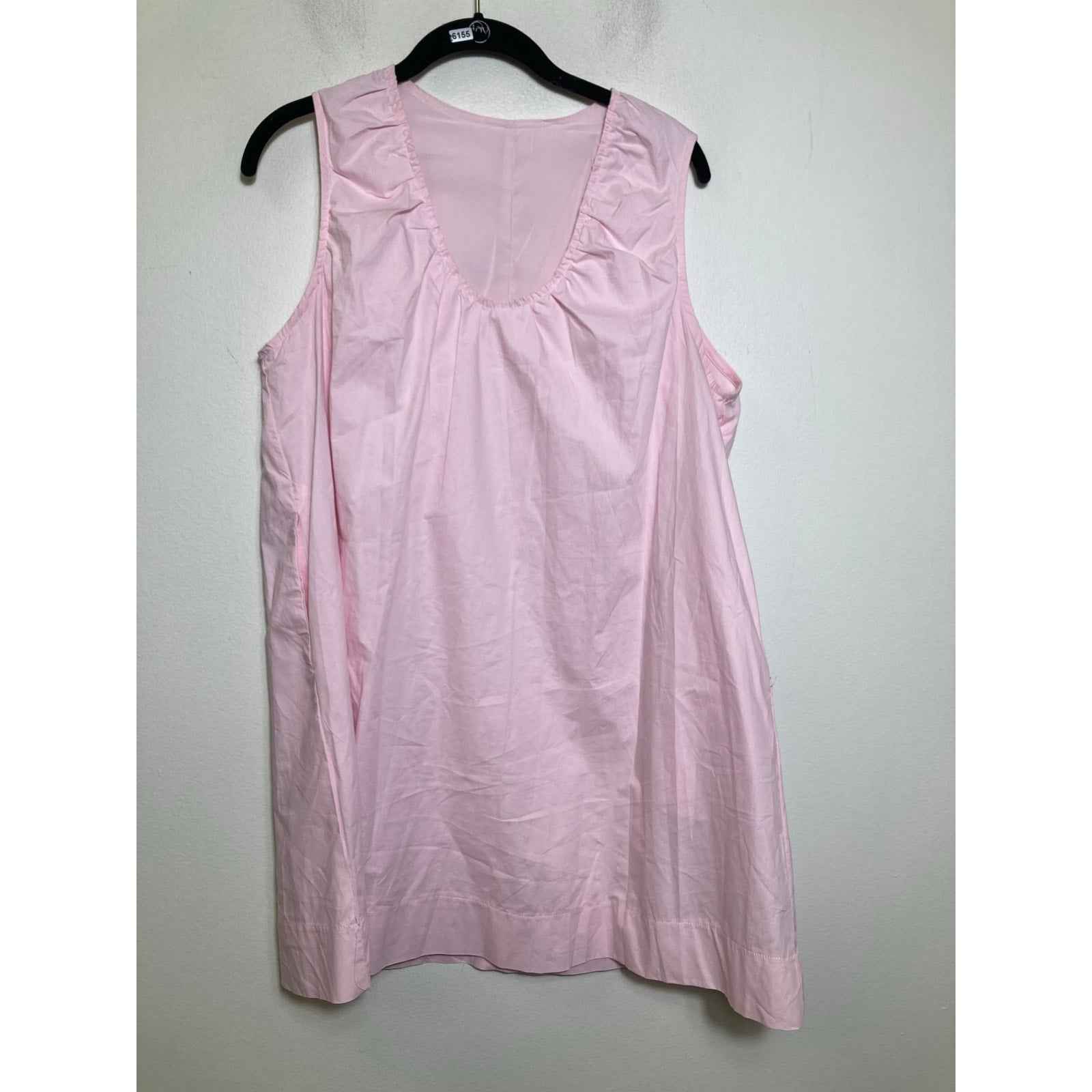 Light Pink Sleeveless Cotton Babydoll Mini Dress Sz M