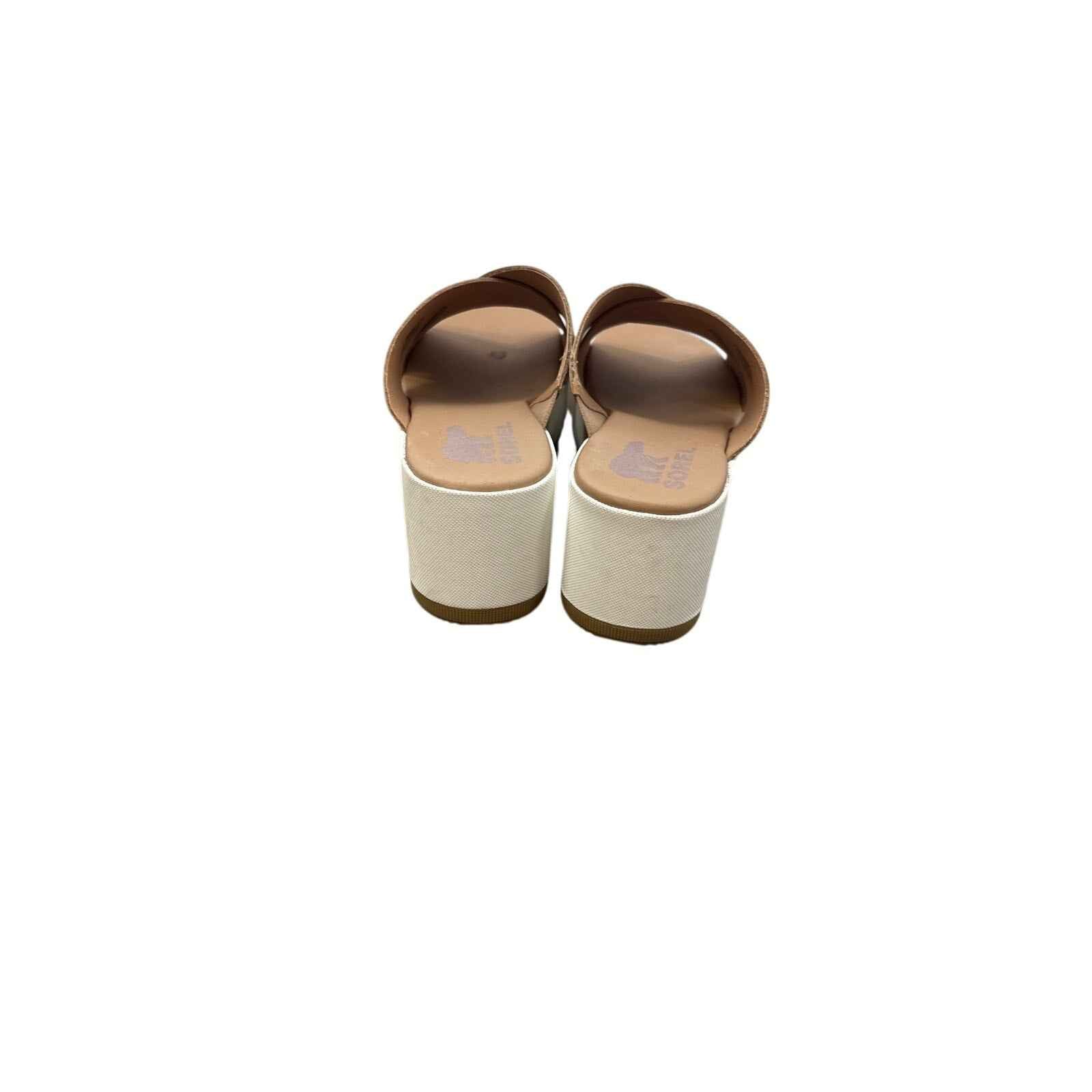 Sorel Tan Criss Cross Wedges Sz 8.5