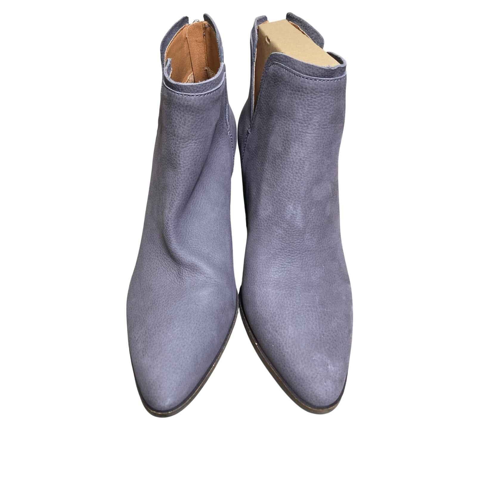 NWOB Lucky Brand Purple Leather Zip Up Bootie Sz 9.5