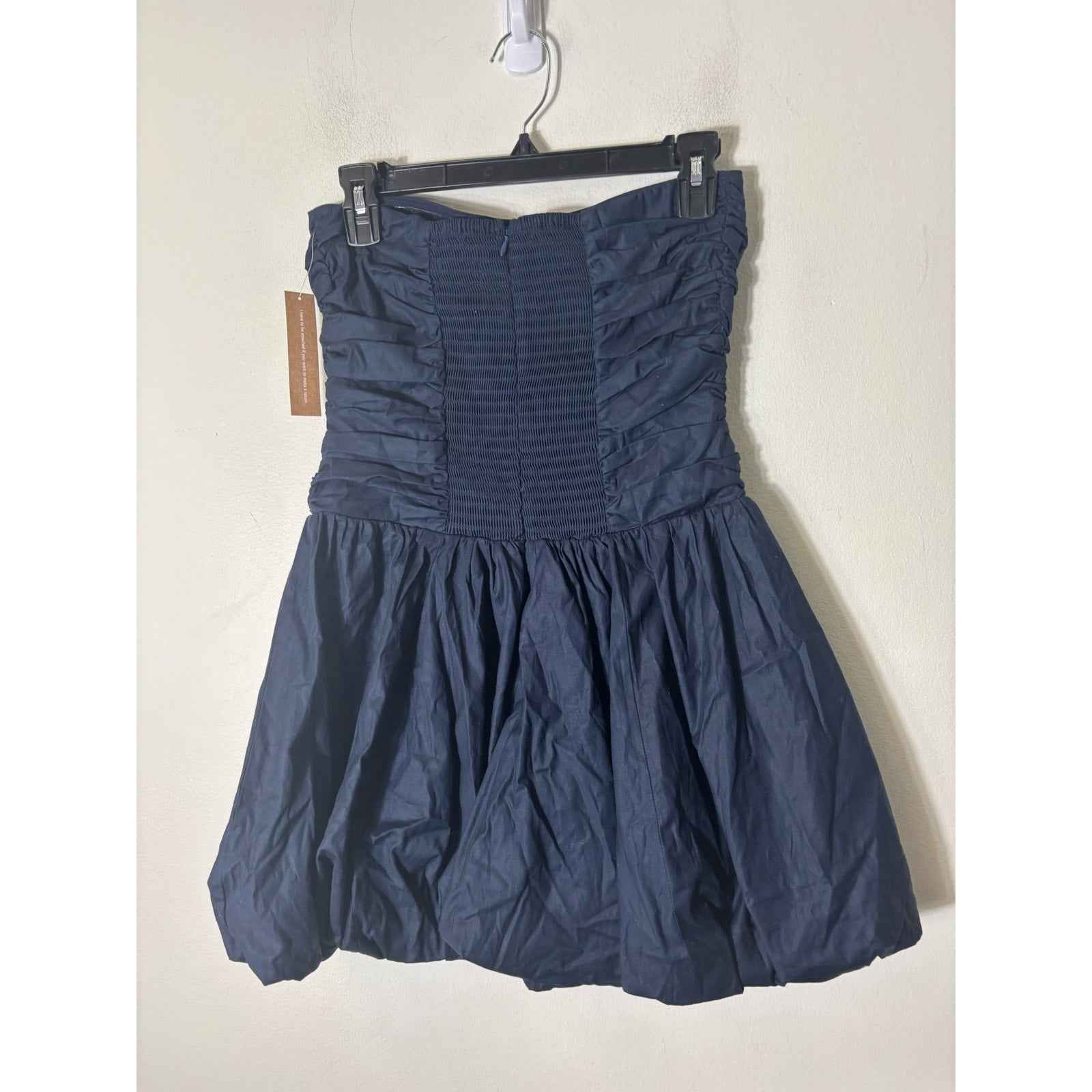 NWT Kourt Black Strapless Ruched Mini Dress Sz 4