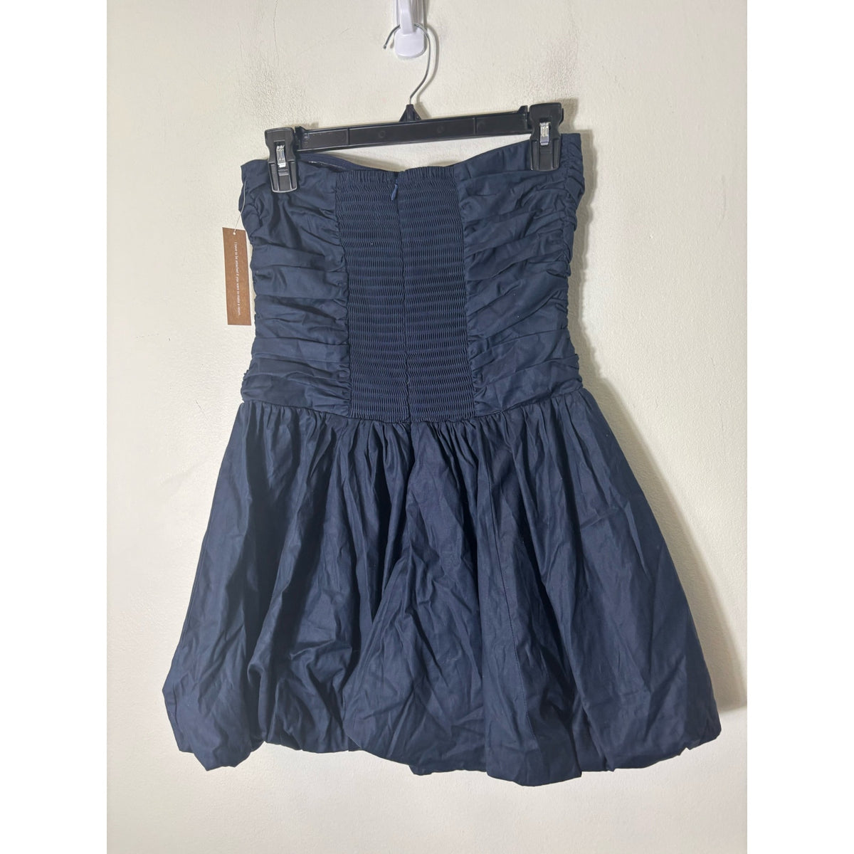 NWT Kourt Black Strapless Ruched Mini Dress Sz 4