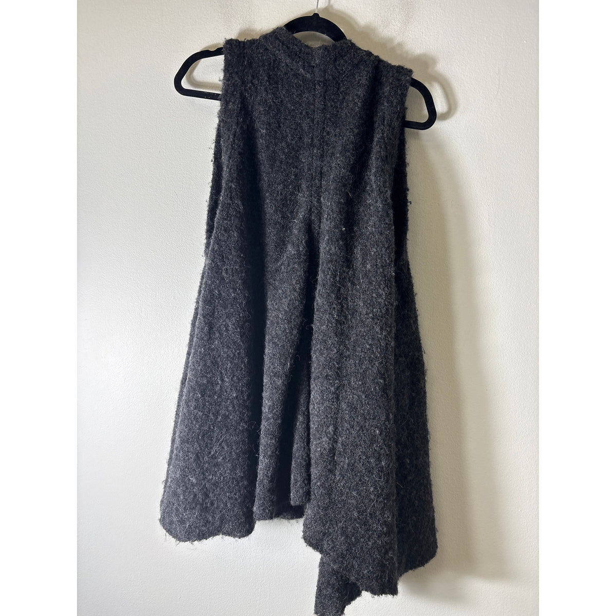 Free People Dark Gray Sleeveless Open Face Cardigan Sweater Sz S