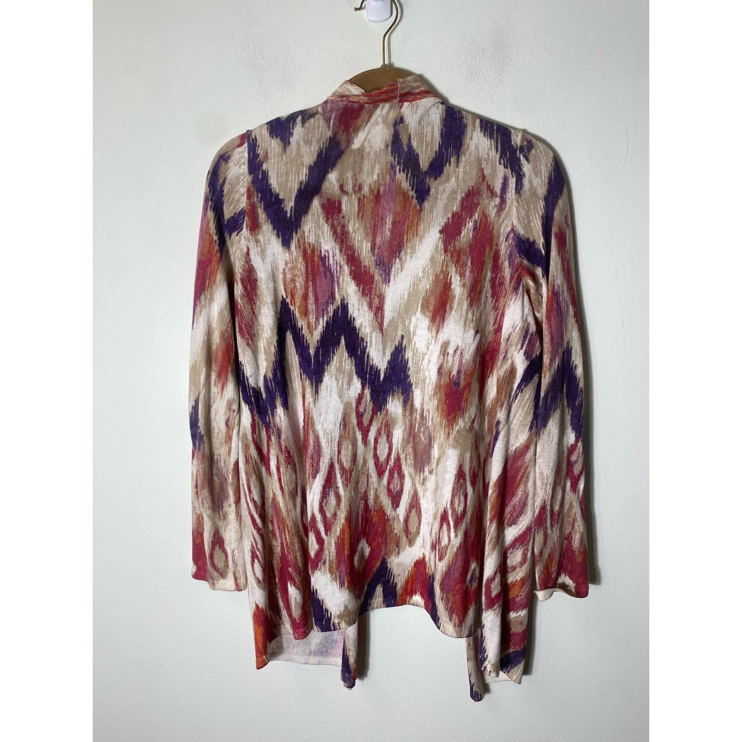 Chico's Off White Long Sleeve Cardigan Sweater Sz 0