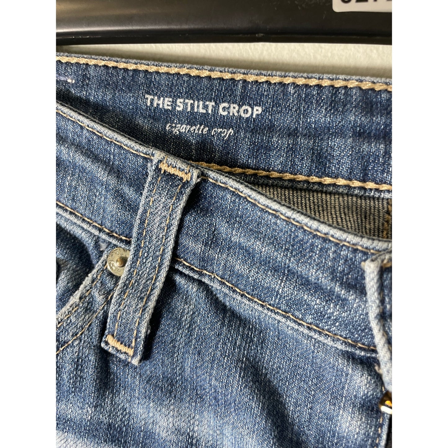 AG The Split Crop Cigarette Crop Distressed Jean Sz 27R