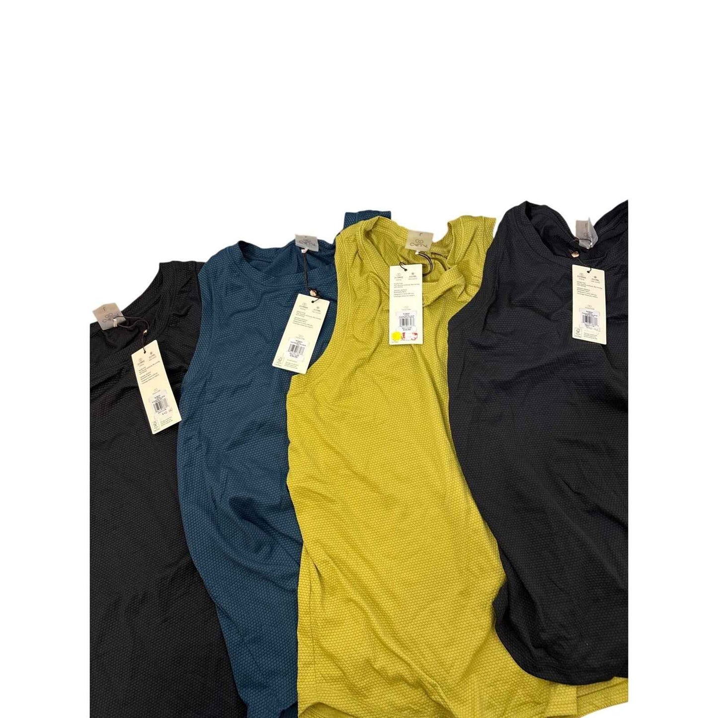 NWT Bundle of 4 Calla Bubble Mesh High Low Athletic top Sz L
