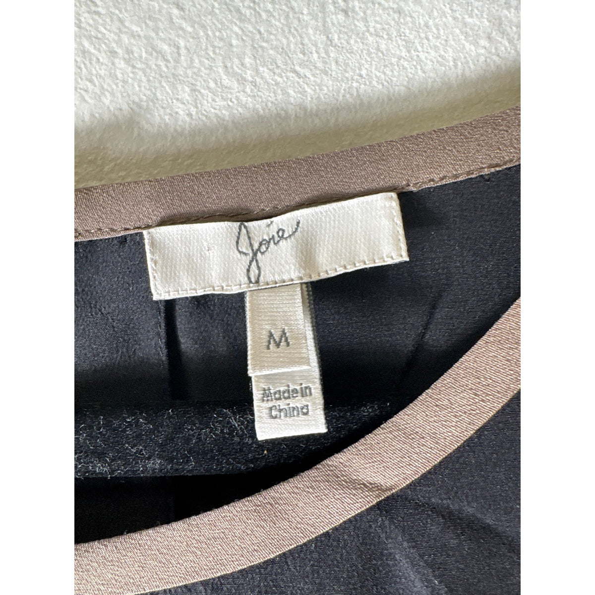 Joie Black Cap Sleeve Silk Front Pocket Shirt Sz M