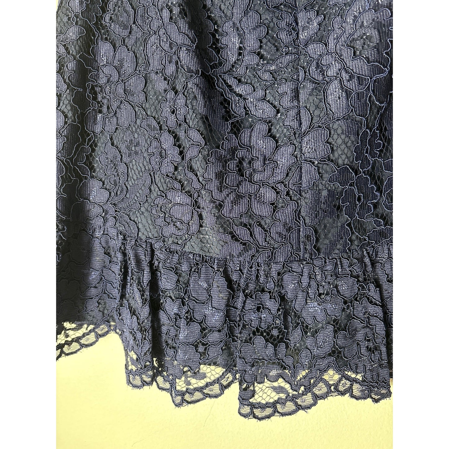 Draper James Midnight Blue Lace Mini Skirt Sz 2