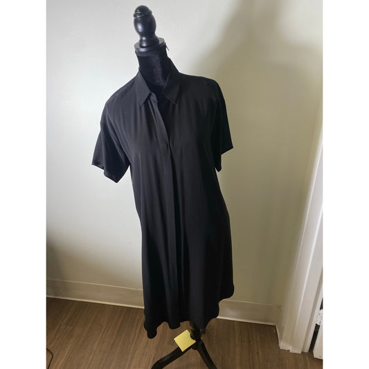 Eileen Fisher Flowy black Button Up Top Sz Petite Small