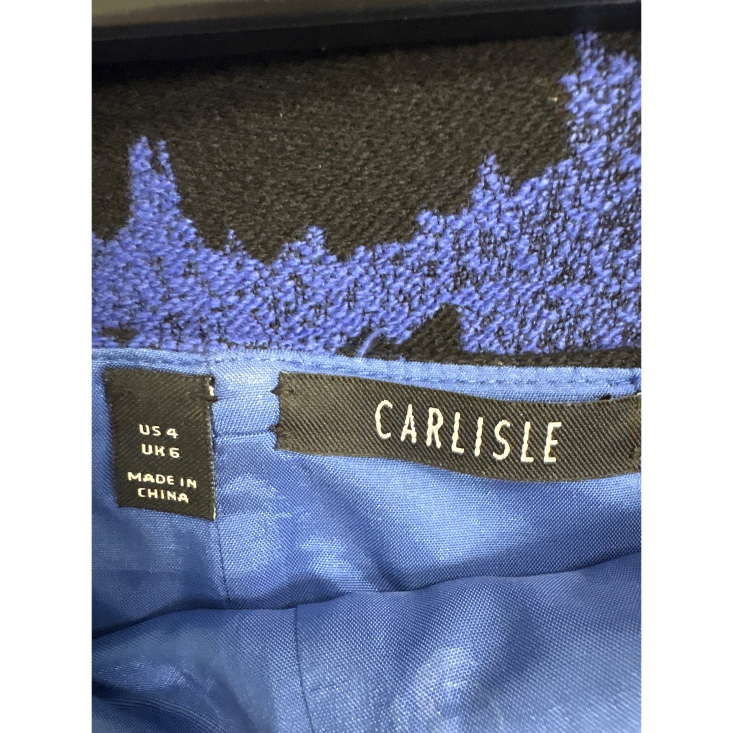 Carlisle Royal Blue&Black Pencil with Tiger print Sz 4