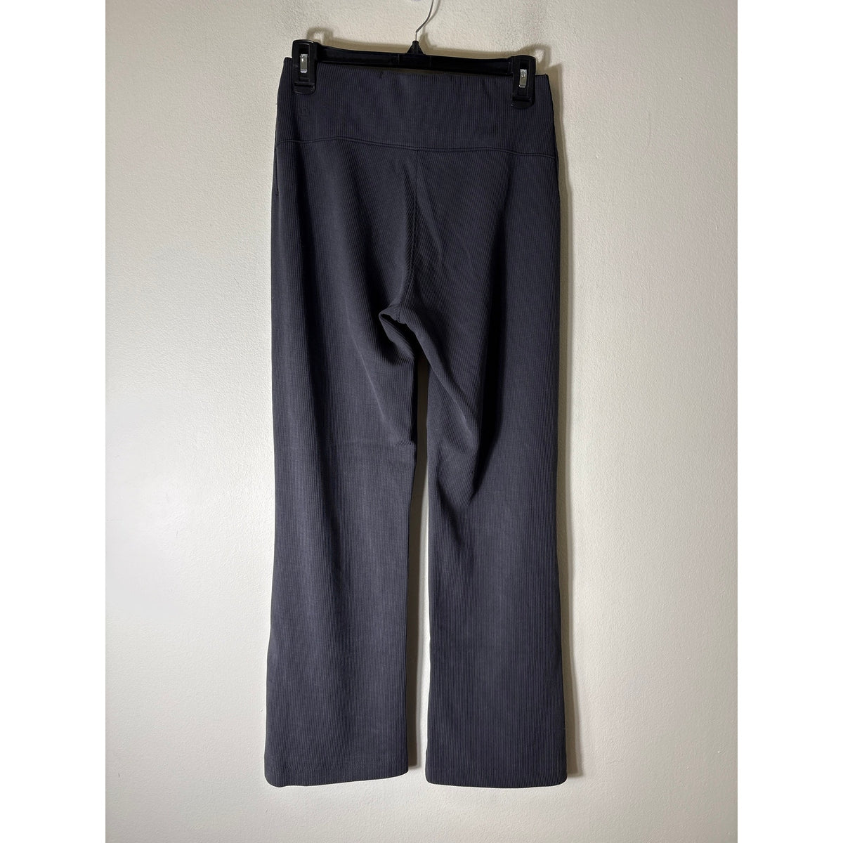 Lululemon Dark Gray Ribbed Flair Leg Zip Yoga Pants Sz 6