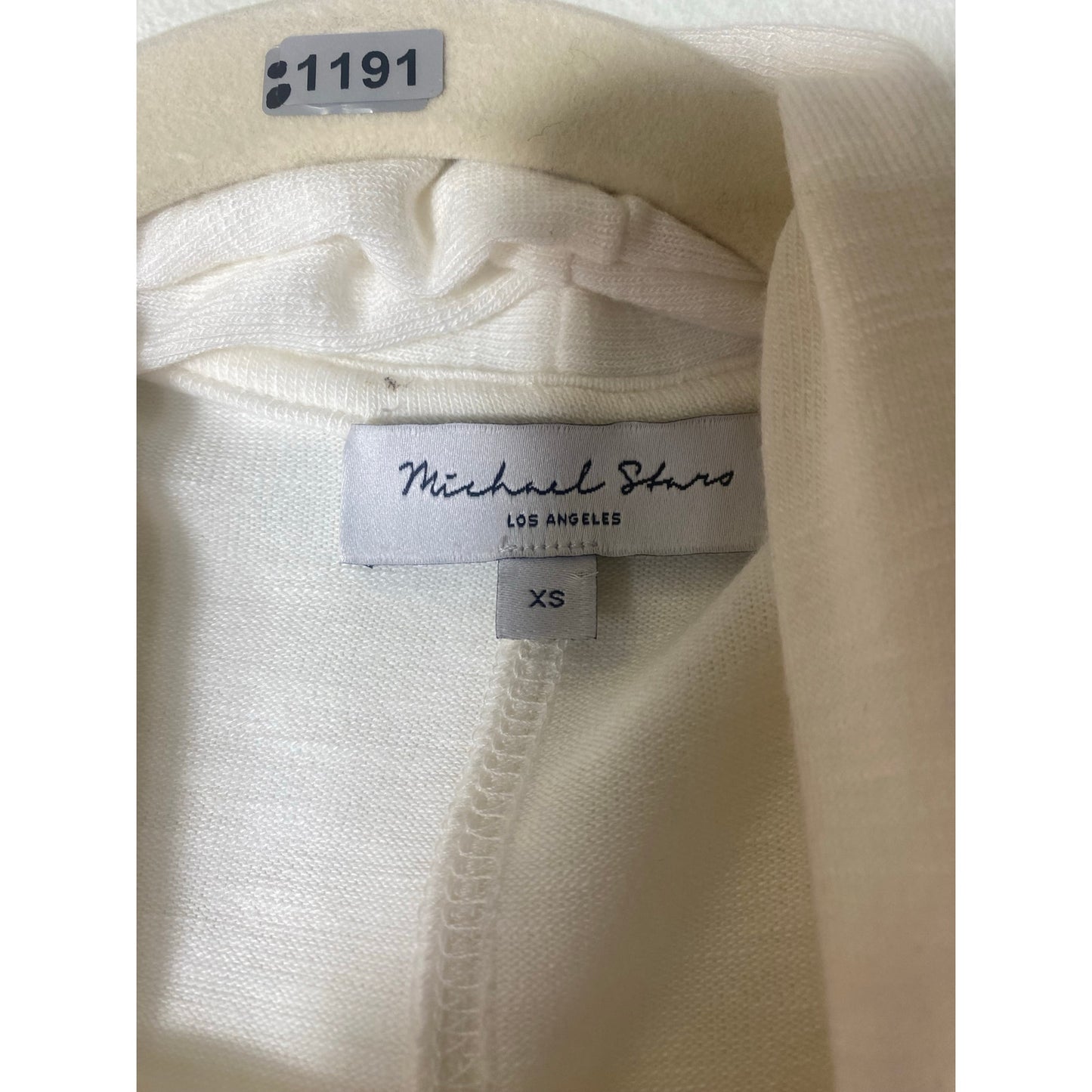 Michael Stars Off White Long Sleeve Long Open Cardigan Sz XS