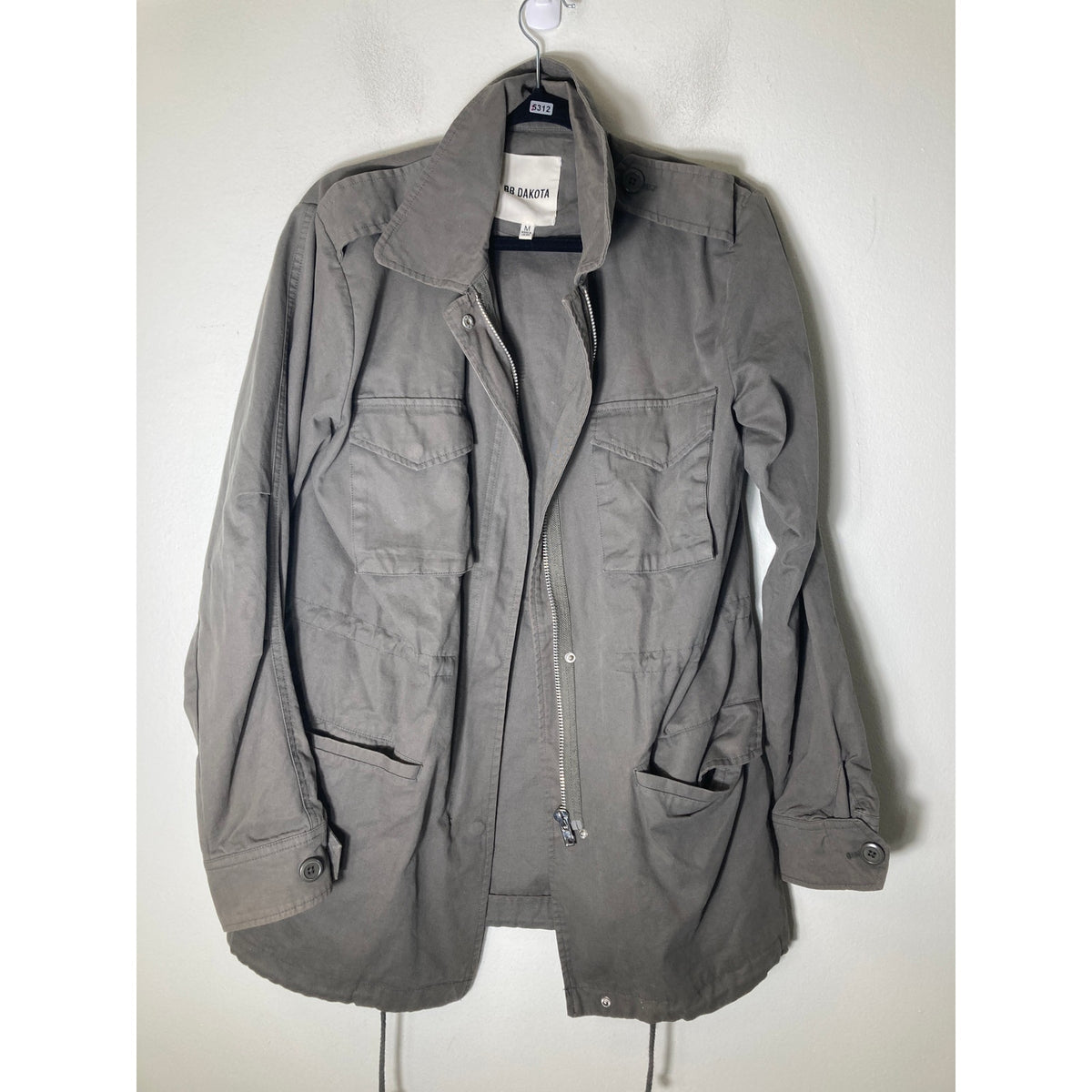 BB Dakota Olive Green Zip Up Jacket Sz M