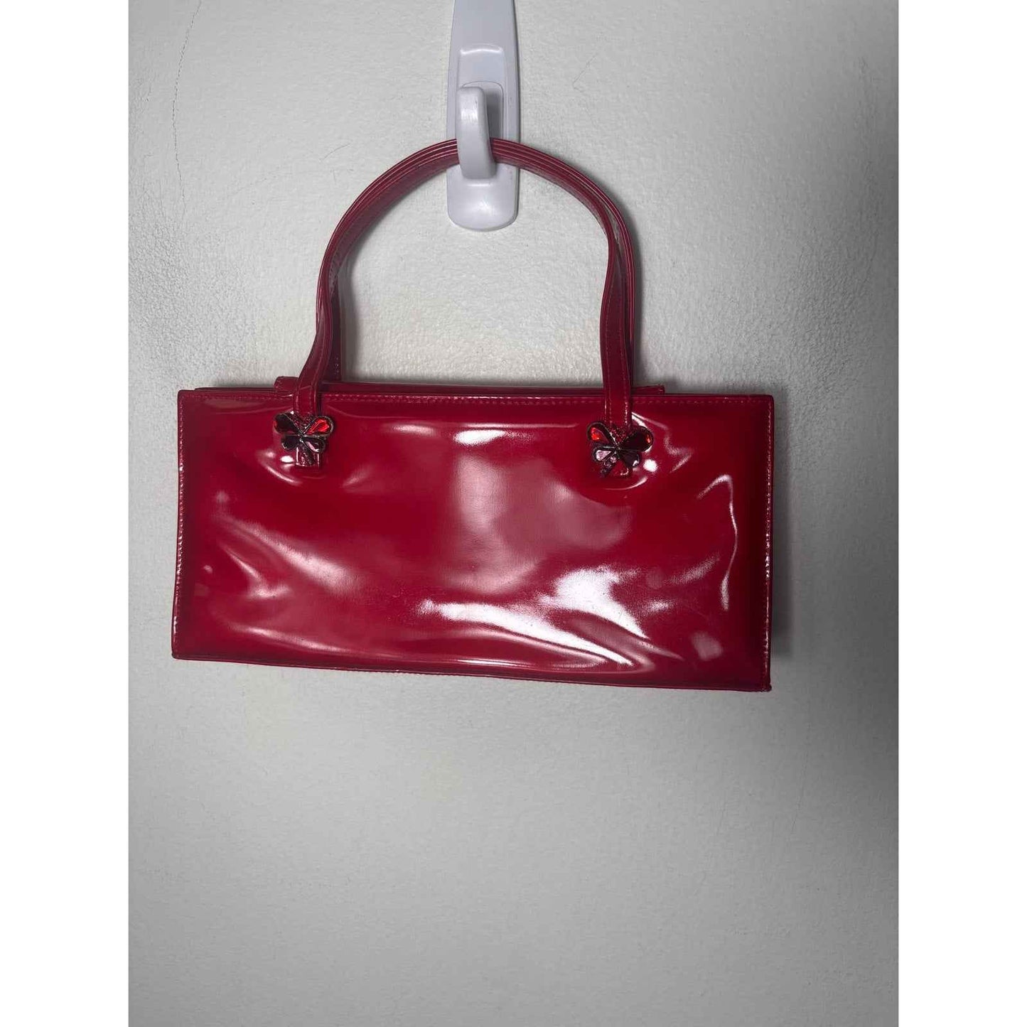Stuart Weitzman Red Patent Butterfly Mini Handbag