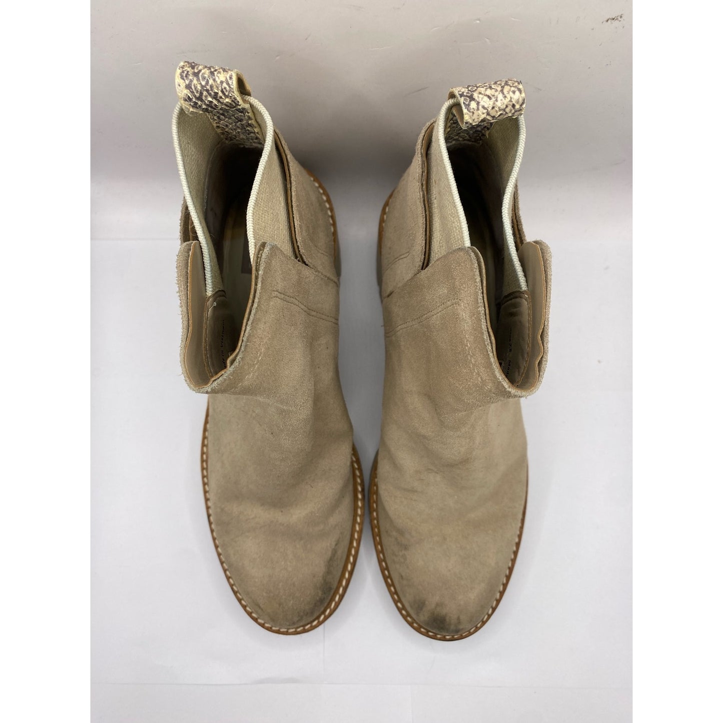 Dolce Vita Tan/ Gray Suede Platform Bootie Sz 7