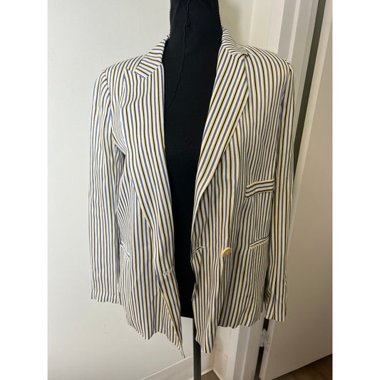 Sonia De Nisco Stripe Blazer Sz 42