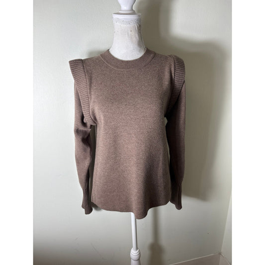 Sea New York Brown Long Sleeve Crew Neck Sweater Sz S