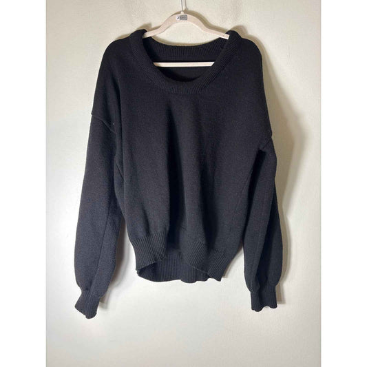 No Brand Black Scoop Neck Pullover Sweater Sz L