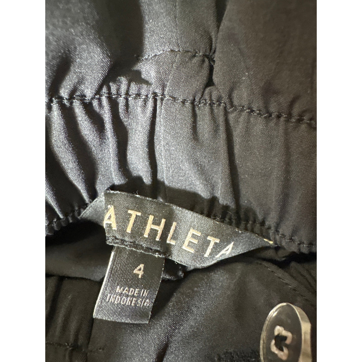 Athleta Black Tie Waist Athleisure Shorts Sz 4