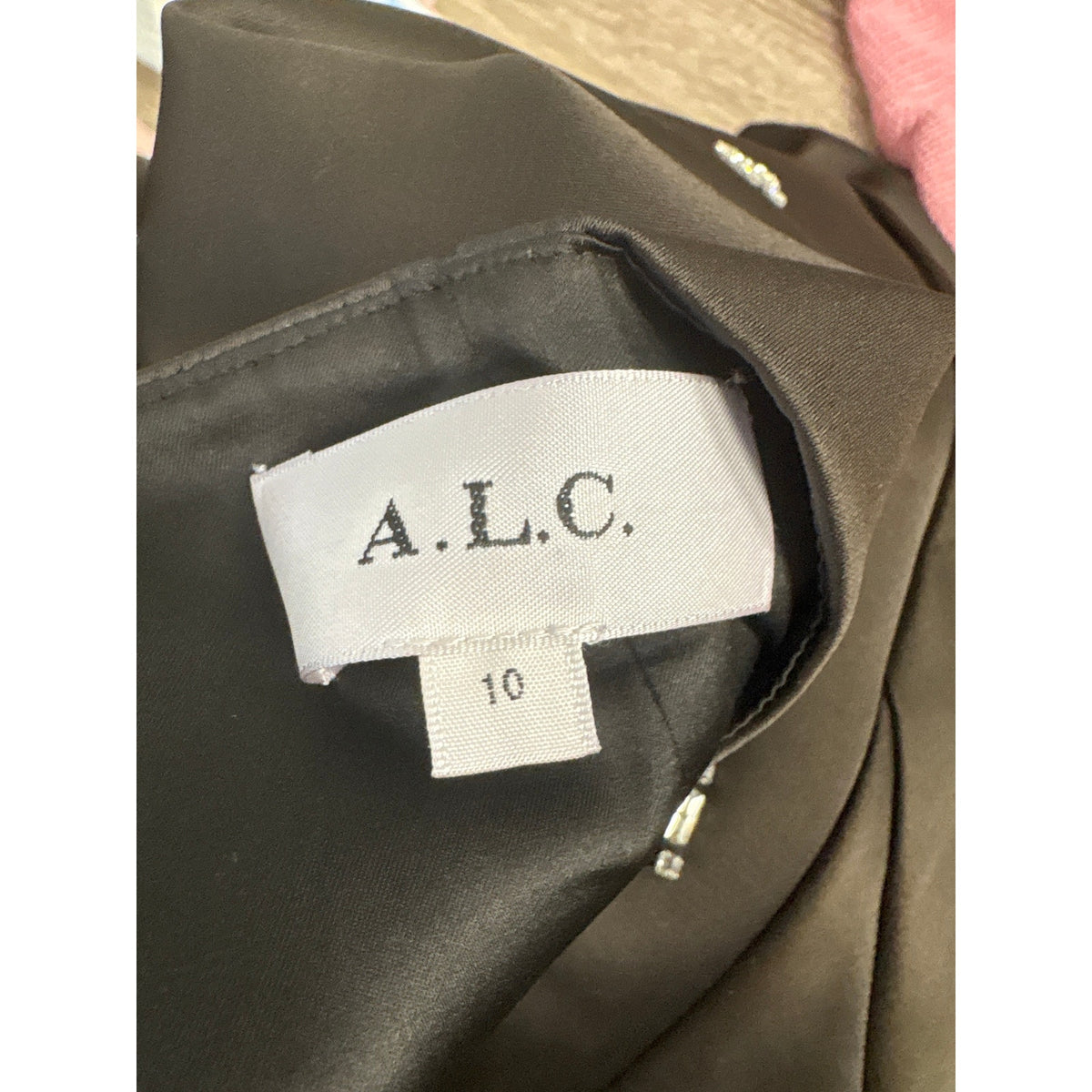 A.L.C Chocolate Brown Halter Rhinstone Embellished Mini Dress Sz 10