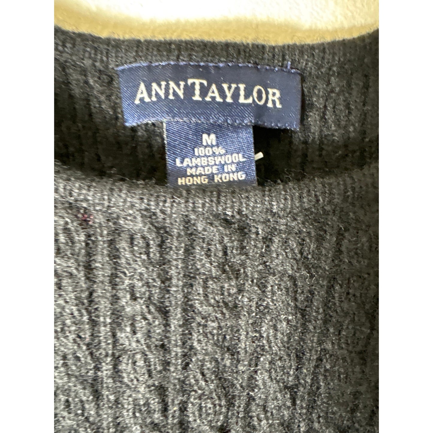 NWT Ann Taylor Black Pullover Long Sleeve Sweater Sz M