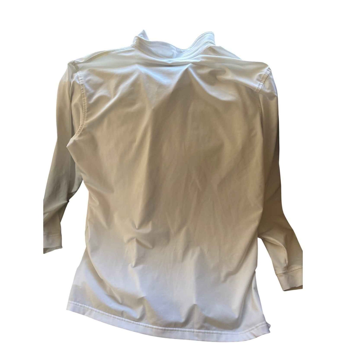 Men's Peter Millar Summer Comfort White Long Sleeve Spartan Shirt Sz L