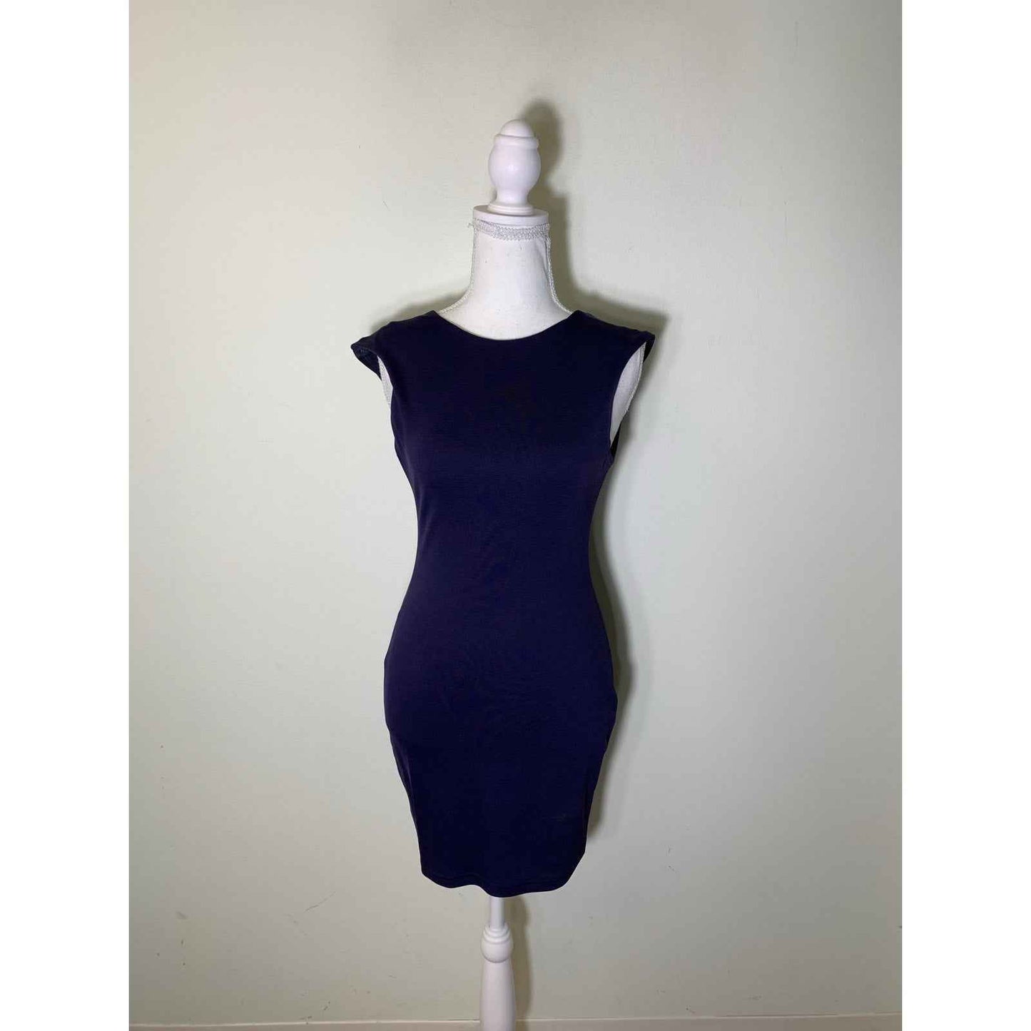 Bec&Bridge Navy Sleevess Body Con Mini Dress Sz 4