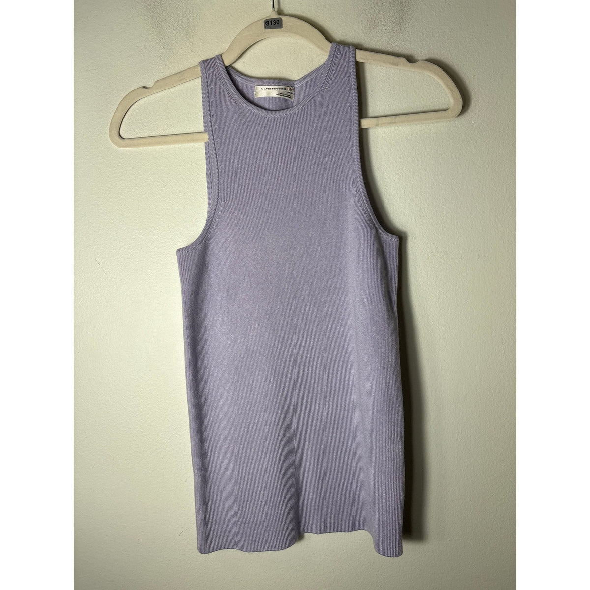by Anthropology Light Lavender Sleeveless Knit Shirt Sz S