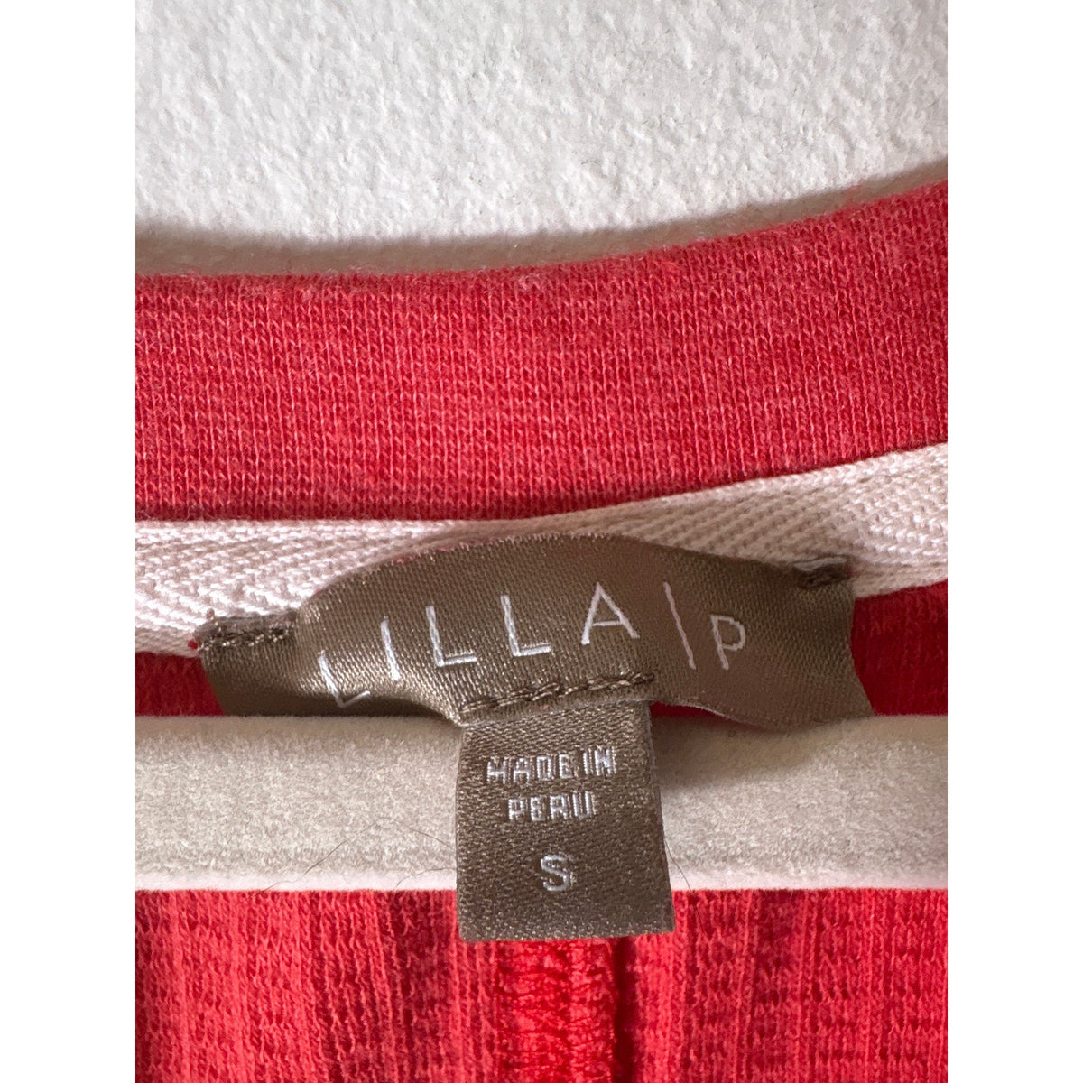 Lilla P Orange Waffle Knit Long Sleeve Tee Sz S