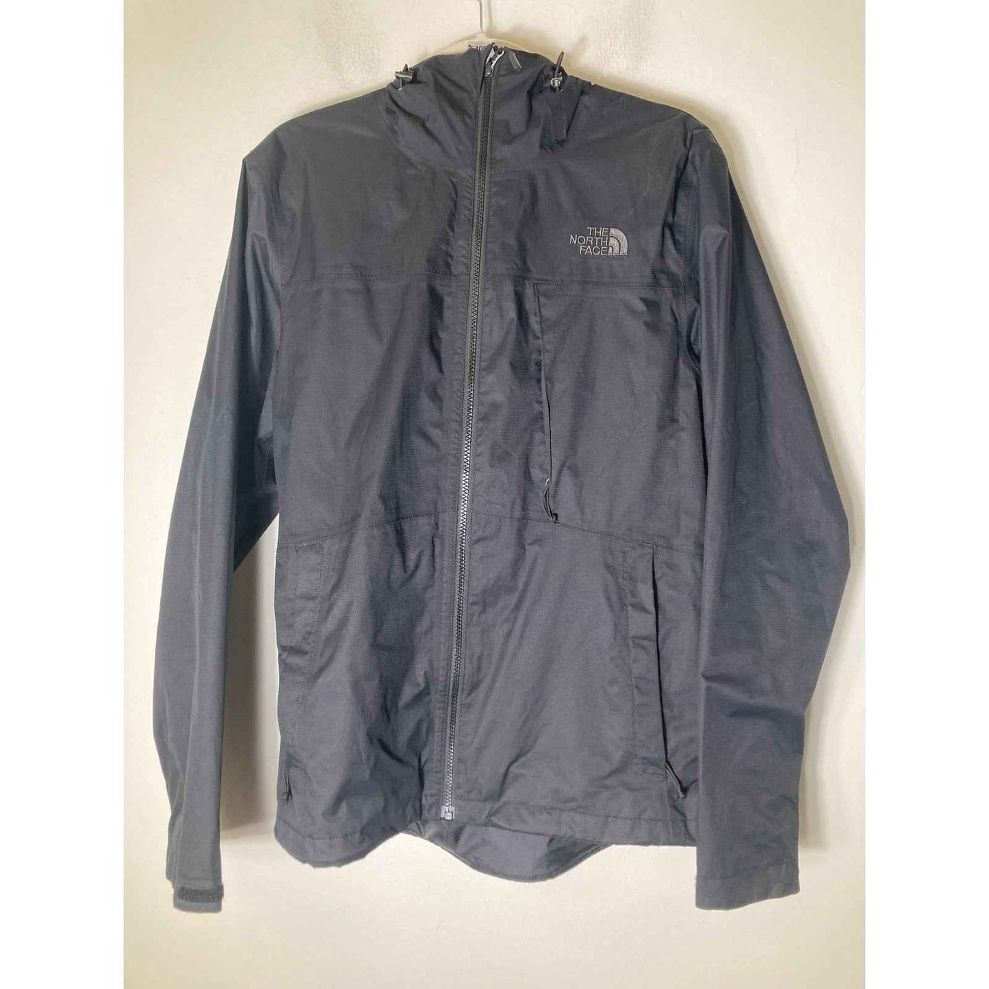 Men's The North Face Black Hooded Rain Jacket Sz S