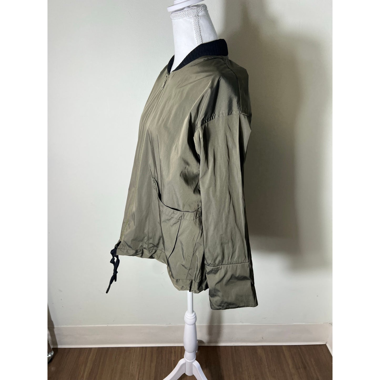 Gershonb R A M Olive Green Cropped Jacket Sz M