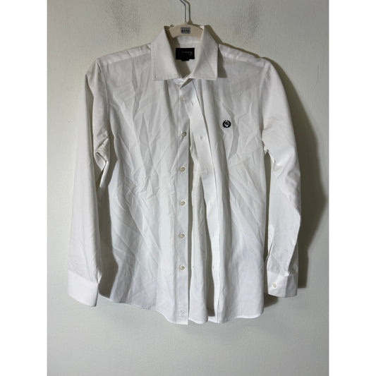 Ralph Lauren Boys White Long Sleeve Button Down Shirt Sz 16