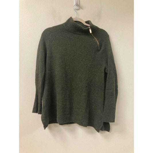 Vineyard Vines Green Long Sleeve Sweater with Zip Detailing Sz M
