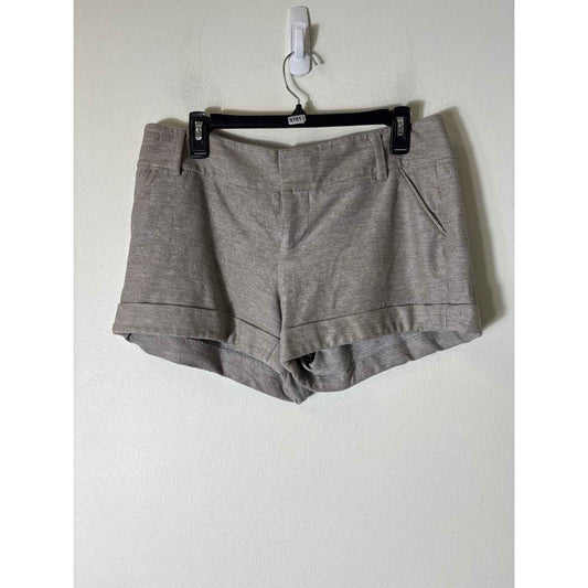 Alice + Olivia Brown Cuffed Shorts Sz 10