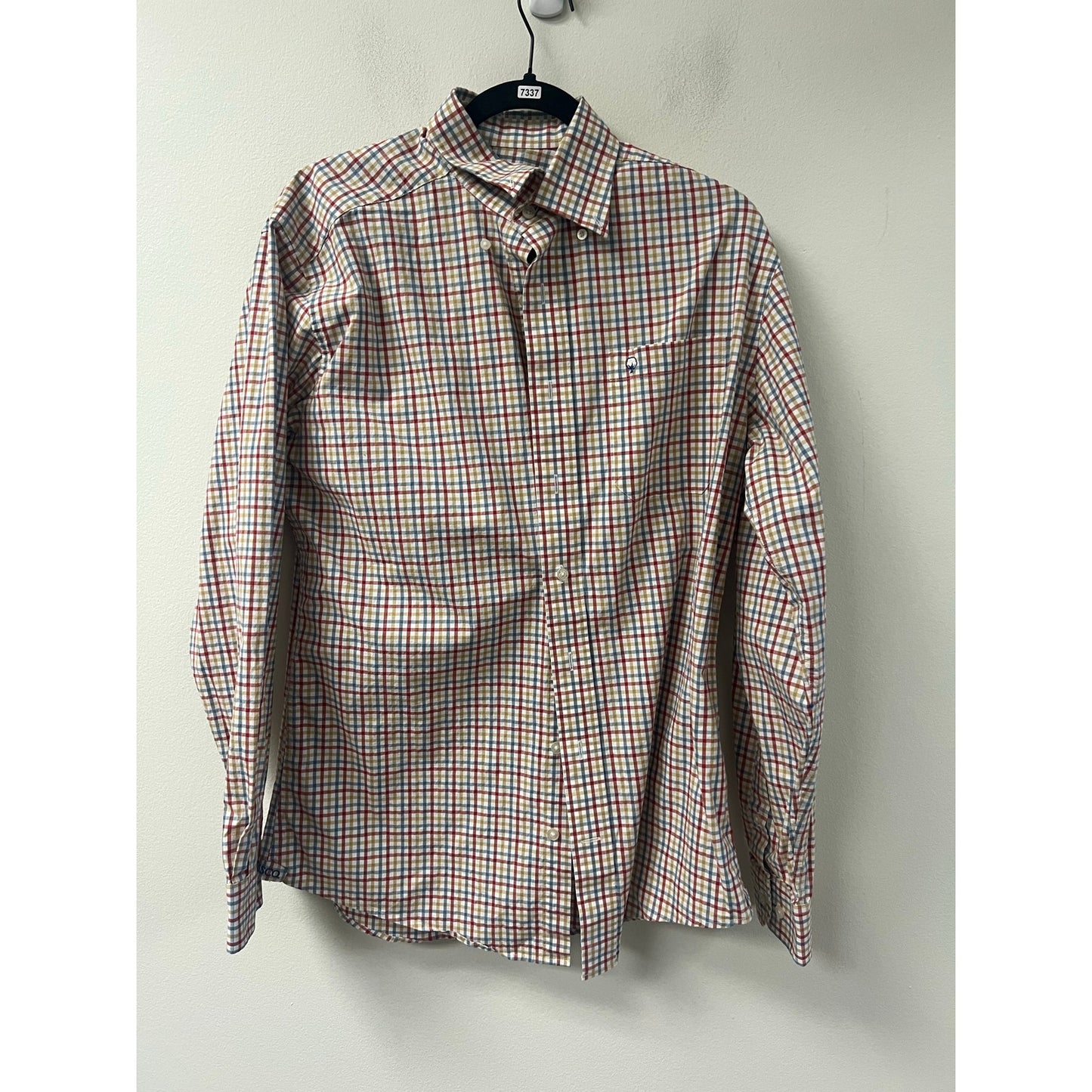 Southern Shirt Multi Color Gingam Long Sleave Button Up Sz M