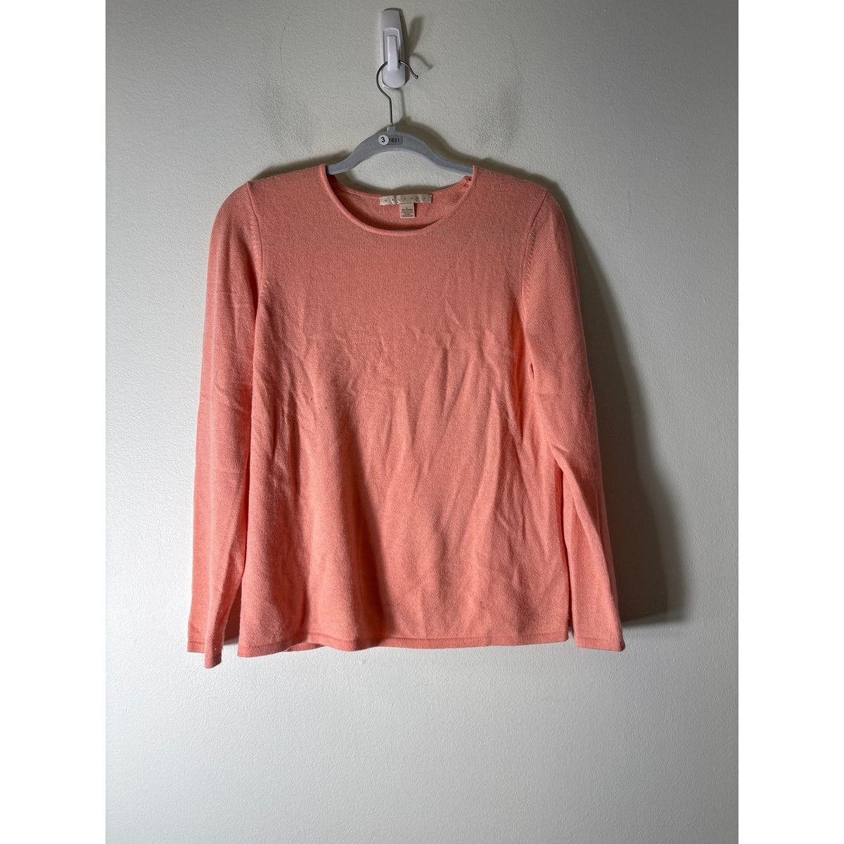 Belford Peach Long Sleeve Cashmere Sweater Sz L
