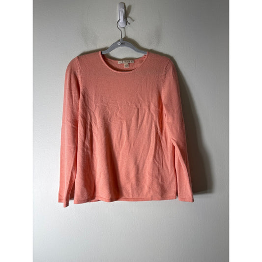 Belford Peach Long Sleeve Cashmere Sweater Sz L