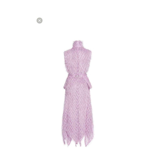 NWT Thebe Magugu Lilac Tinsel Keyhold Midi Sleeveless Dress Sz M