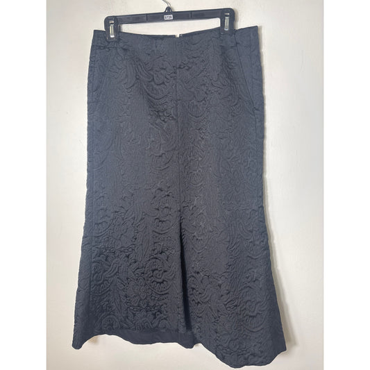 Tibi Black Jacquard Flute Skirt Sz 6