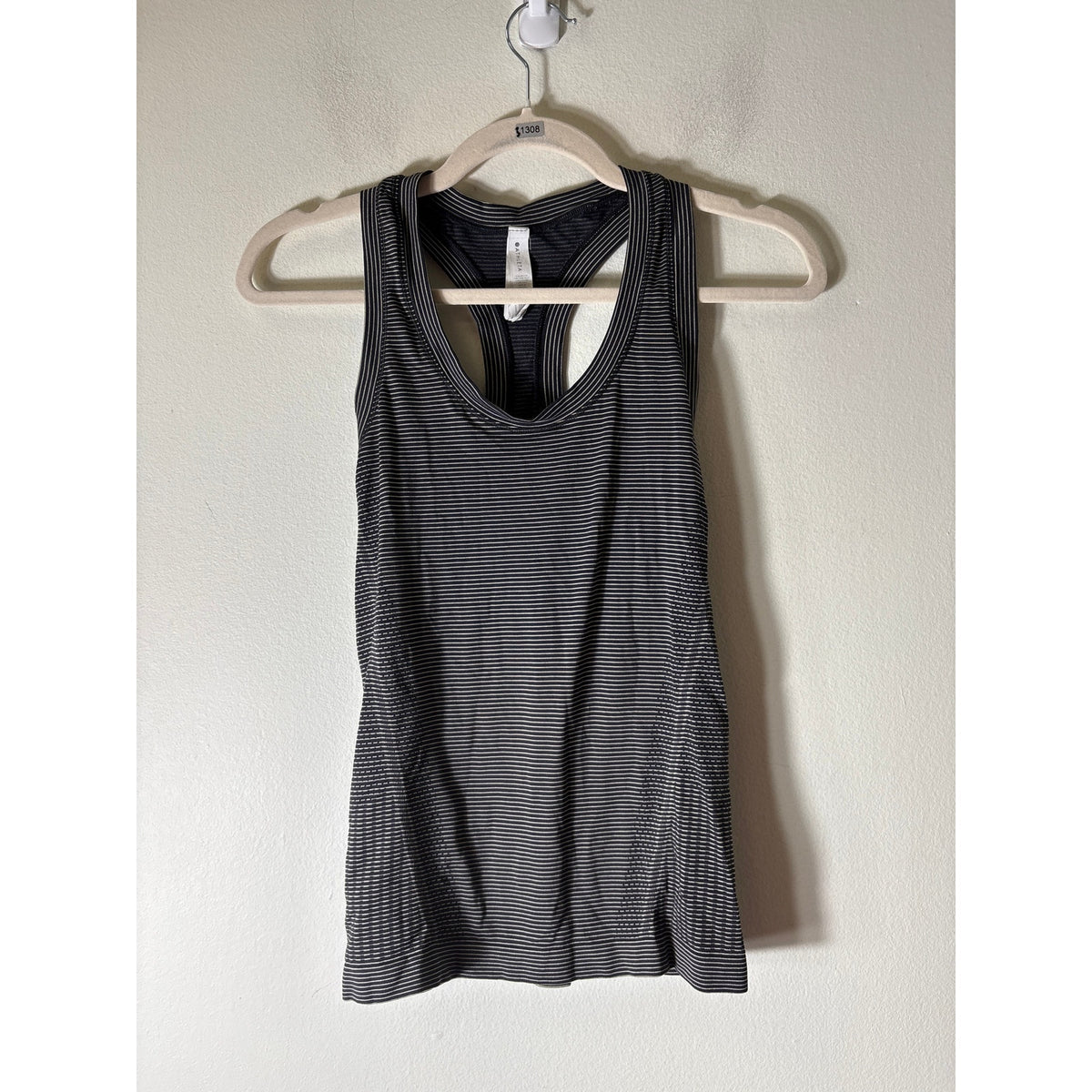 Athleta Black and Tan Stripe Athletic Tank Sz XS